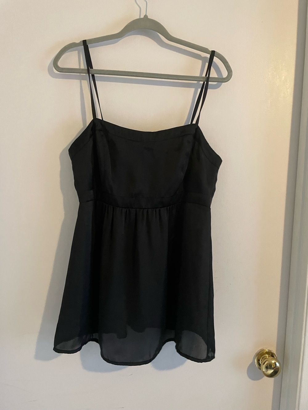 CAbi Black Silky Camisole Top Adjustable Straps Size 10